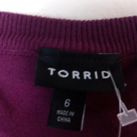 NWT Torrid Purple Highland Thistle Crew Neck Sleeveless Knit Sweater sz 6 or 6X - Picture 7 of 10